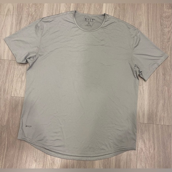 BYLT Shirt Mens XXL 2XL Gray Performance Premium Basics Athletic Tee - Picture 2 of 7